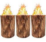 Jack's Schwedenfeuer 3 Stück | Baumfackel groß 25cm Höhe | Gartenfackel Set Feuerfackel Ø17-24cm...