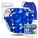 KIDVERSE Schwimmwindel Baby Badehose 0-3 Jahre - Hautfreundliche Schwimmwindeln wiederverwendbar &...