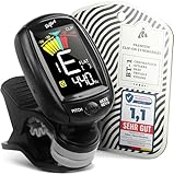 BELFORT® TuneMax Clip-On Tuner für alle Instrumente - Universal-Stimmgerät für Gitarre, Ukulele,...