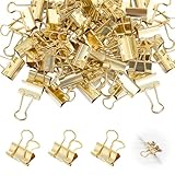 80 Stück Foldback Klammern Metall Binder Clips, Foldback Klammern 19mm (0.75 Inch)...