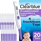 Clearblue Kinderwunsch Ovulationstest-Kit Fortschrittlich & Digital. Nachweislich doppelte Chancen,...