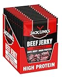 Jack Links Beef Jerky Original – 12er Pack (12 x 25g) – Trockenfleisch Eiweiß Snacks - High...