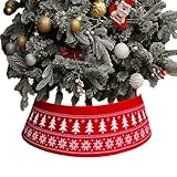 Christbaumständer-Abdeckung - Verstellbarer Gestrickter Christbaumständer - Untersetzer |...