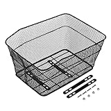 Metall Fahrradkorb schwarz für Gepäckträger - 40 x 30 cm - Einkaufskorb für Fahrräder zur...