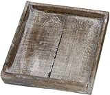 Holzteller Holztablett Tablett Wooden tray natural 20x20x4cm