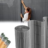 STREND PRO PVC Sichtschutzmatte für Garten, Terrasse | Antrazit | 2m Hoch, 3m Länge | Wetterfester...
