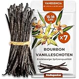 7 Stück Vanilleschoten XL 15-18cm | Bourbon Vanille Schoten aus Madagaskar | GRAND CRU Jahrgang...