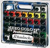 Schmincke - AERO COLOR Professional Kunststoff-Koffer, 37 x 28 ml feinst-flüssige Acrylfarben +...