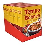 5er Pack Tempo Bohnen 5 x 225 g für 4 - 5 Portionen 10 Minuten Kochzeit weiße Bohnen Bohnengericht