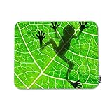 Beabes Frosch Quadratische Mauspads Desktop Notebook Mauspad Tier Baum Frosch Schatten auf grünem...