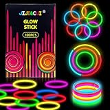 JIJI&CUI Super Bright 40 Knicklichter Set, Neon Leuchtstäbe Party Pack, Leuchtspielzeug für...
