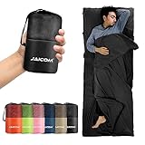 JAICOM Hüttenschlafsack, Ultraleichter Seideschlafsack für Reise, 2in1 Hüttenschlafsack, Bequemer...