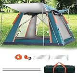 Gziztx Camping Zelt 6-8 Personen Pop Up Zelt Wurfzelt mit 2 Türen und 2 Fenstern, Wasserdicht,...