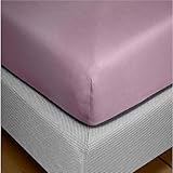 Bierbaum Biber Spannbetttuch Flieder 90x200 cm und 100x200 cm, weiches warmes Winter Spannbettlaken...