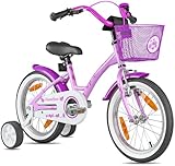 PROMETHEUS BICYCLES Kinderfahrrad ab 5 Jahren - Mädchenfahrrad 16 Zoll Kinder Fahrrad Mädchen...