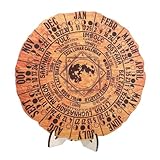 FOYTOKI Dekorativer Tischkalender Aus Holz Rad Des Jahres Baumring Dekor Aus Holz Kleiner...