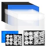 Louttary 48 Aufbewahrungstaschen für Stempel und Matrizen, doppelseitig, mit magnetischen Blättern...