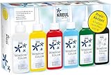 KREUL 42847 - Window Color Aktionsset, für kleine und große Kreative, 5 x 80 ml Fenstermalfarbe in...