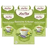 YOGI TEA, Basische Kräuter, Ayurvedischer Bio Gewürz- und Kräutertee, von Natur aus koffeinfrei,...