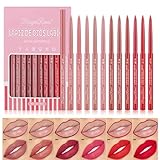 DENESTUP 12 Stück Lipliner combo,Lip Plumper und Lang Anhaltende Wasserdicht,...