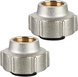 Beatific 2 Stück Messing Klemmverschraubung Set, 3/4 Zoll x 15mm Klemmverschraubung mit...