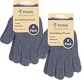 Yiclick 4 Stück Peelinghandschuh Peeling Handschuhe - Exfoliating Gloves, Körperpeeling Peeling...