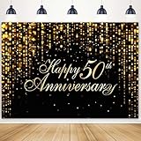 Ayayiya Hintergrund zum 50. Hochzeitstag, Party-Banner mit Aufschrift 'Happy 50th Anniversary',...