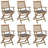 UTSRABFA Deckstühle Freizeitstühle Terrassen-Schwingstuhl Bar-Stühle Klappbare Gartenstühle 6...
