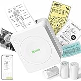 Nelko Mini Drucker PM230 Aufkleber Drucker Fotodrucker mit 3 Rollen Etiketten für Smartphone...