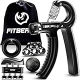 FitBeast Handtrainer Fingertrainer, Griffkraft Trainingsset - 5er-Pack, Verstellbarer Grip, Finger...