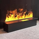 Elektrischer Kamin mit Fernbedienung, Timer und versenktem Luftbefeuchter – 3D-Wasserdampf,...