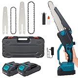 6 Zoll Kettensäge,kabellose Mini Kettensäge mit bürstenlosem Motor,mit...