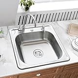 Edelstahl Einbauspüle & Spülbecken – moderne Küchenspüle mit Edelstahl Waschbecken, Siphon &...