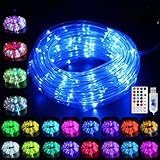 WUJUN LED Schlauch RGB Außen 10M 100 LED mit USB, IP68 Wasserdicht Lichtschlauch 16 Farben 4 Modi...