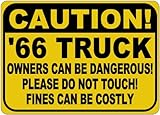 1966 66 Chevy Truck Owners Can Be Dangerous Aluminium-Schild, 30,5 x 45,7 cm