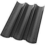 Kievano Baguette Backform aus Karbonstahl mit Antihaftbeschichtung – Perforiertes...