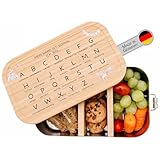 wunderwunsch® - Personalisierte Brotdose für Kinder - Robuste und Individuelle Edelstahl Brotdose...