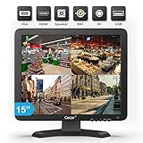 15-Zoll Profi CCTV-Monitor VGA HDMI AV BNC, 4:3 HD-Display (LED-Hintergrundlicht) 1024x768 Pixel...