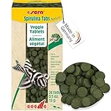 sera Spirulina Tabs Nature 24 Tabs (15 g) - Hafttabletten mit 24 % Spirulina für eine gesunde...