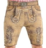 SYMPHONIE WESTERWALD Bayerische Herren Trachten Lederhose mit Trachtengürtel + Hosenträger,...