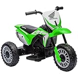 HOMCOM Kinder Elektro-Motorrad, 6V Kindermotorrad mit Hupe, Startup-Musik, Kinderfahrzeug, 3km/h,...