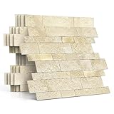 M MOFIT 3d Selbstklebende Wandfliesen Küche,Matte Marmor Mosaikfliesen Selbstklebend Steinoptik...