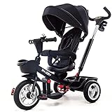 JHDPH3 Luxus 4. IN 1 Kinder Dreirad, komfortabler Einstellbarer Sitz for das Baby, um flach zu...