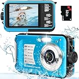 Unterwasserkamera Digitalkamera 1080P Full HD 30MP 16X Digitalzoom wasserdichte Kamera 10FT...