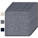 Teppichfliesen Selbstklebend 30x30cm - 12 Stück Set (1.08m²) - Hochwertige teppichfliesen mit...