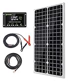 TP-solar 30W 12V Monokristallines Solarmodul Solarpanel Solarzelle Kit mit 10A Solarladegerät...