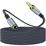 Klinken Verlängerungskabel,5M Nylon geflochtenes 3,5mm Stereo Klinken Audio Verlängerungskabel...