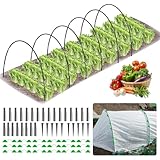 MQJIAZHI 30 PCS (6 Set) Folientunnel für Hochbeet, Abnehmbar Hochbeet Abdeckung,...
