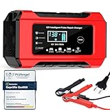 6A Autobatterie Ladegerät 12V, Smart Vollautomatisches Ladegerät mit LCD-Display,...