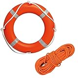 BTK Schwimmring-Set mit Zugelassen, 30 m, orange, 8 mm, für Boot, Schwimmbad, Badezimmer